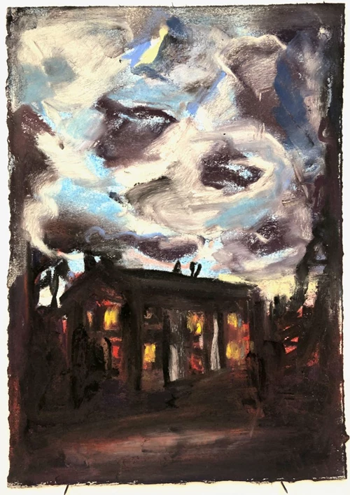Elvira Rose Oddy, Warehouse by Night, The Auction Collective