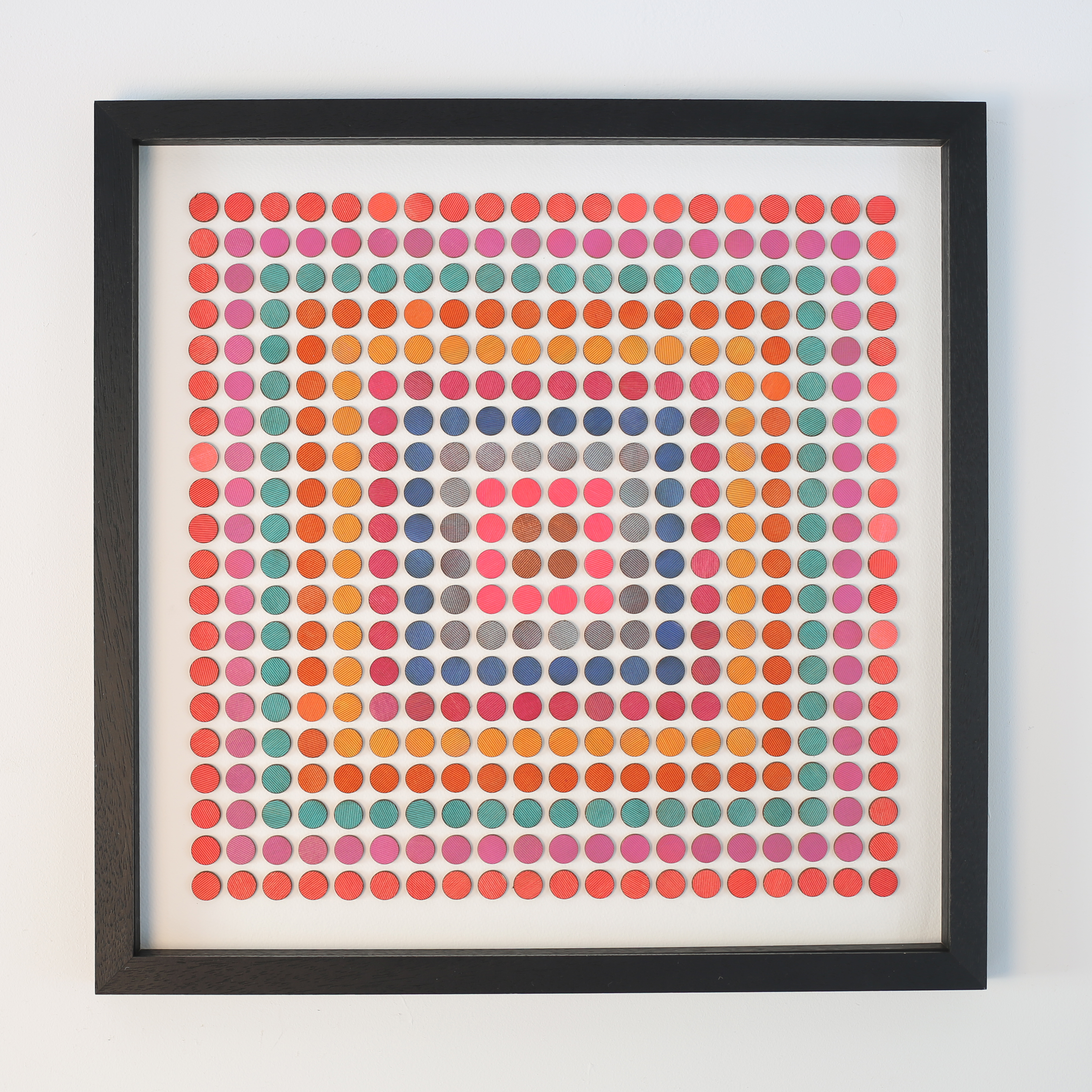 Amelia Coward, Concentric dots red, The Auction Collective