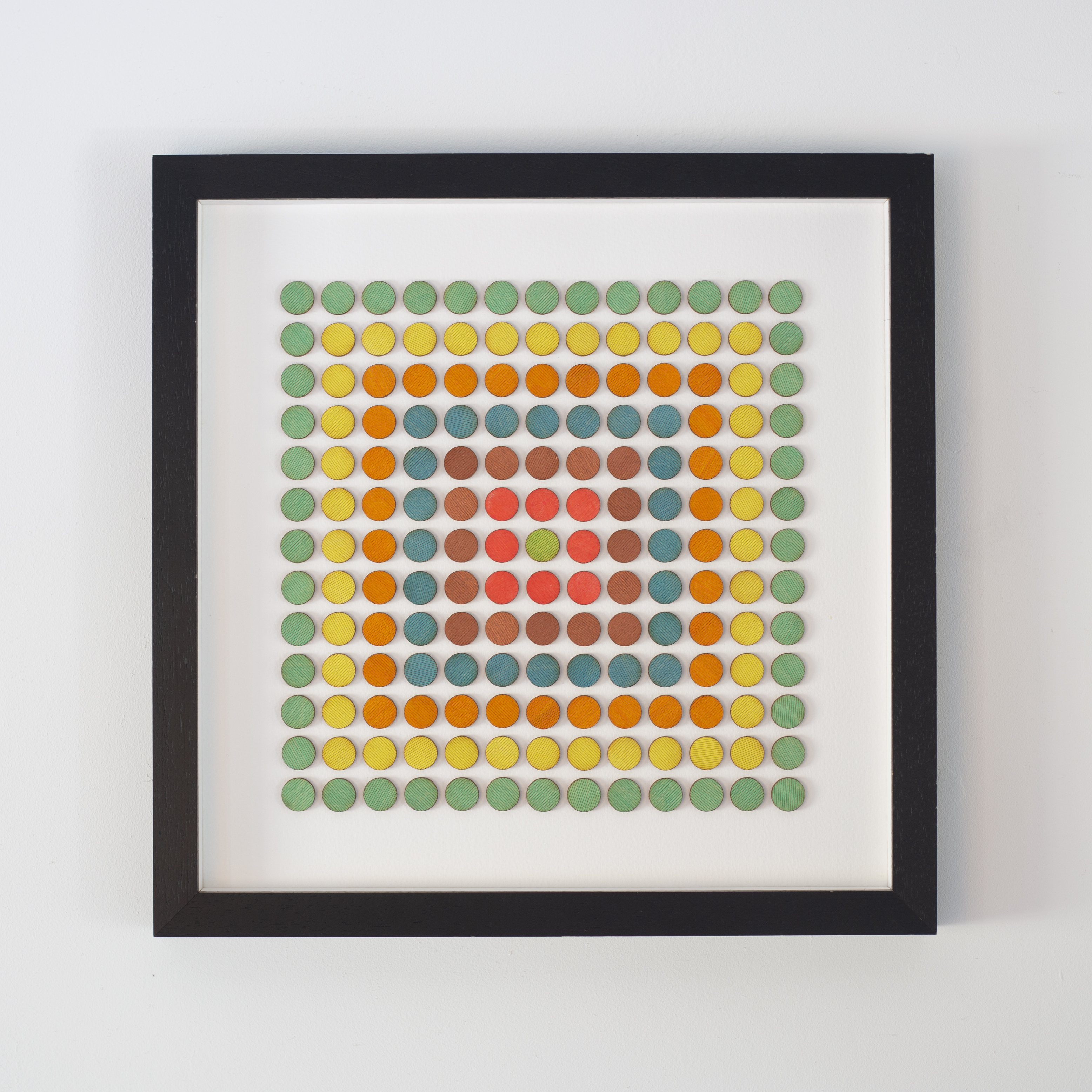 Amelia Coward, Concentric dots yellow, The Auction Collective